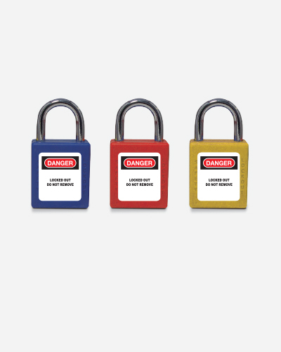 [761103] Candado LOTO ABS rojo — arco metálico